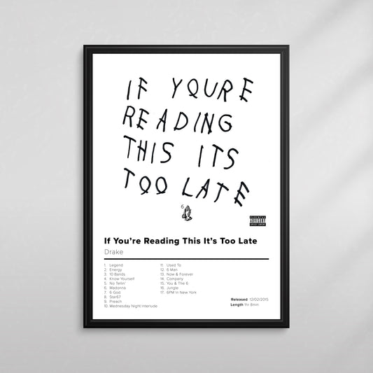 If You're Reading This It's Too Late